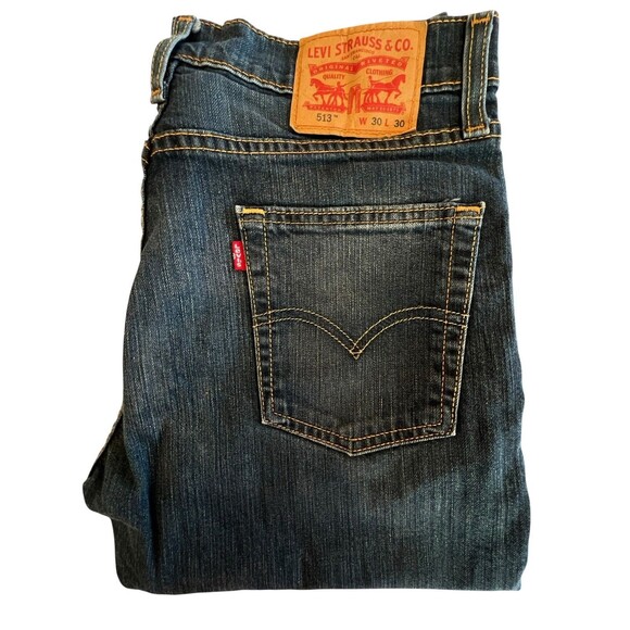 Levi Strauss 513 Jeans Slim Straight Men/Youth Slim Tag Size 30x30 - Picture 1 of 7